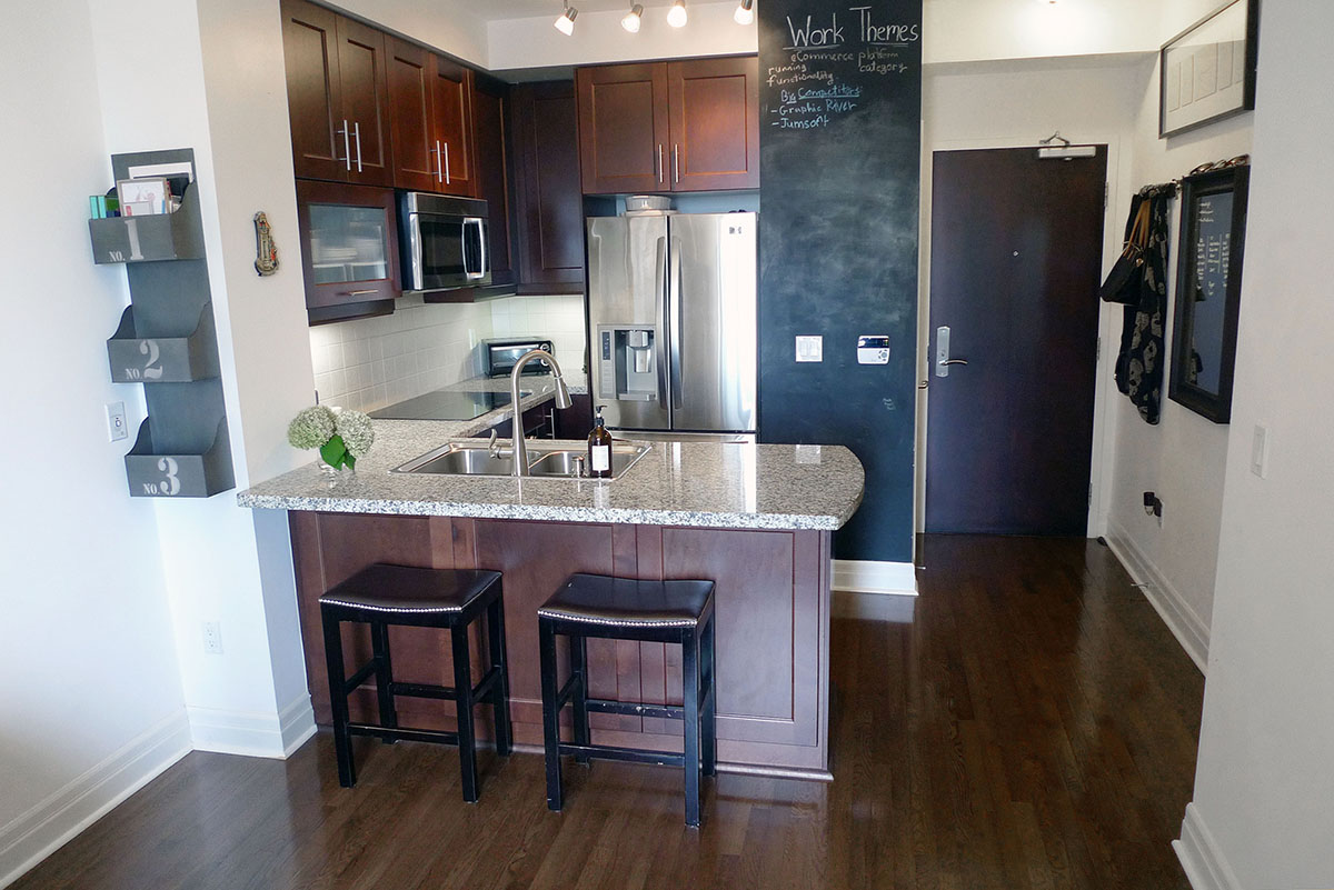 Foyer and kitchen